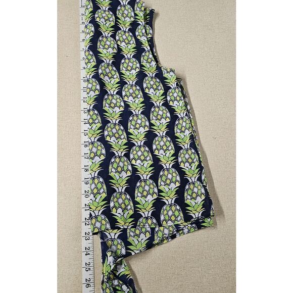 BANANA Republic Womens Size XS Pineapple Print Tie Blouse Preppy Resort Beach - Picture 8 of 8